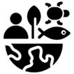 Black silhouette of a bird in flight.